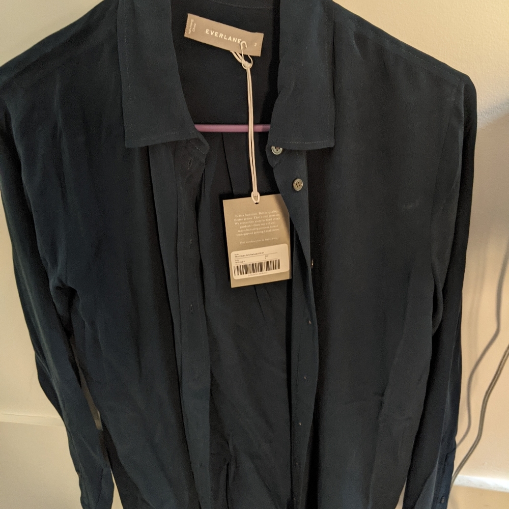 Everlane clean silk shirt
